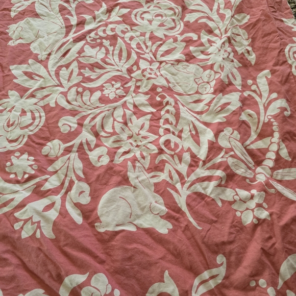 X2 Lands' End Floral Pink and White Duvet Cover FULL - Picture 2 of 12